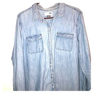 Old navy 2x long sleeve chambray/denim button down